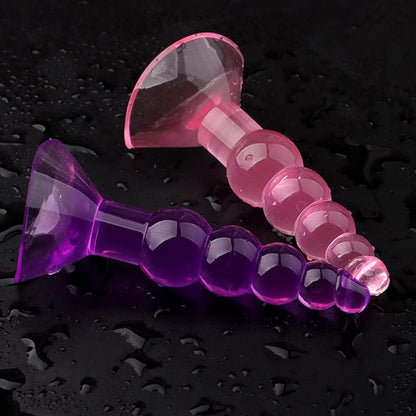 Silikon Analplug Anal Beads Buttplug Kette mit 5 Kugeln - Rosa