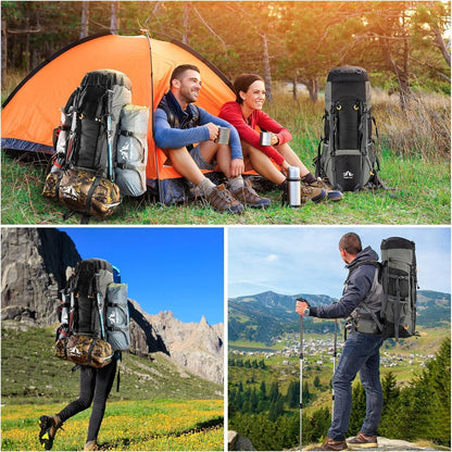 Night Cat Wanderrucksack 70L wasserdicht Herren Damen
