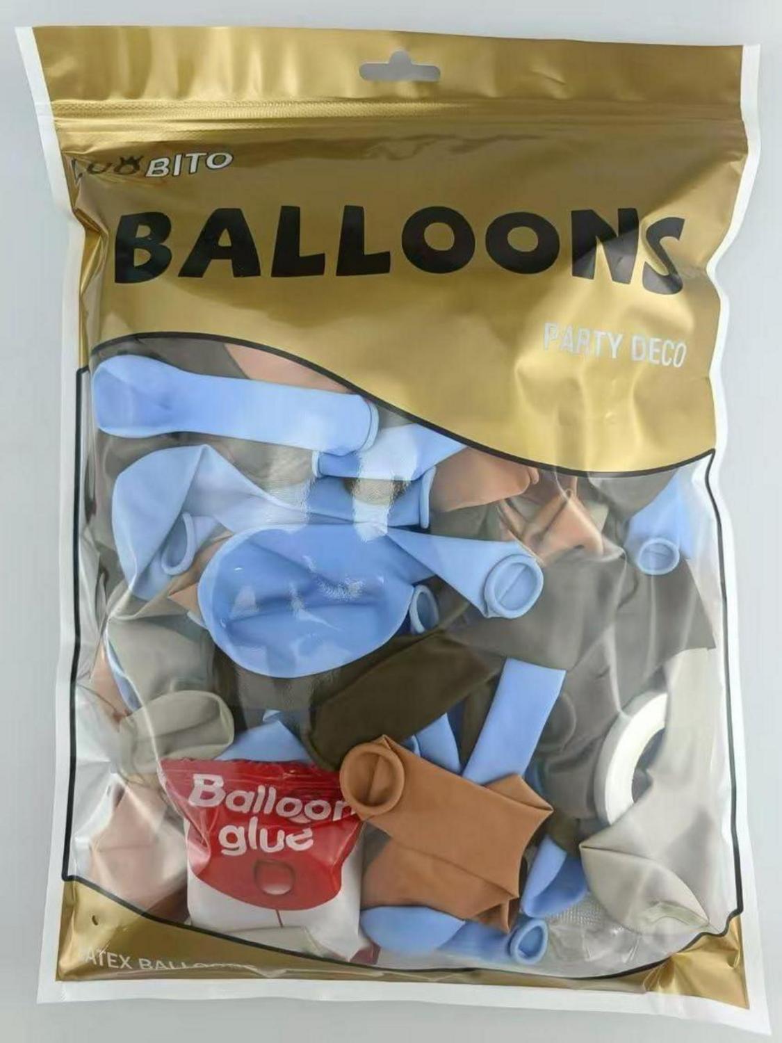 Luftballon Girlande Braun Blau Babyshower Hochzeit Party 147 Stück
