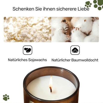 Furry Purr Duftkerze für Haustierliebhaber, Sojawachs, Weißer Rosenduft, 200g