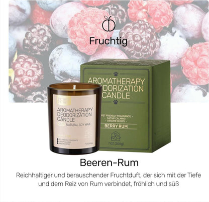 Furry Purr Duftkerze im Glas für Haustiere, Berry Rum