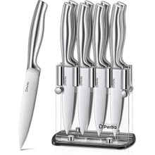 Premium Messerblock mit Messer Steakmesser Set 9-teiliges