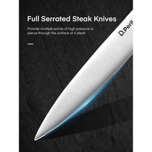 Premium Messerblock mit Messer Steakmesser Set 9-teiliges