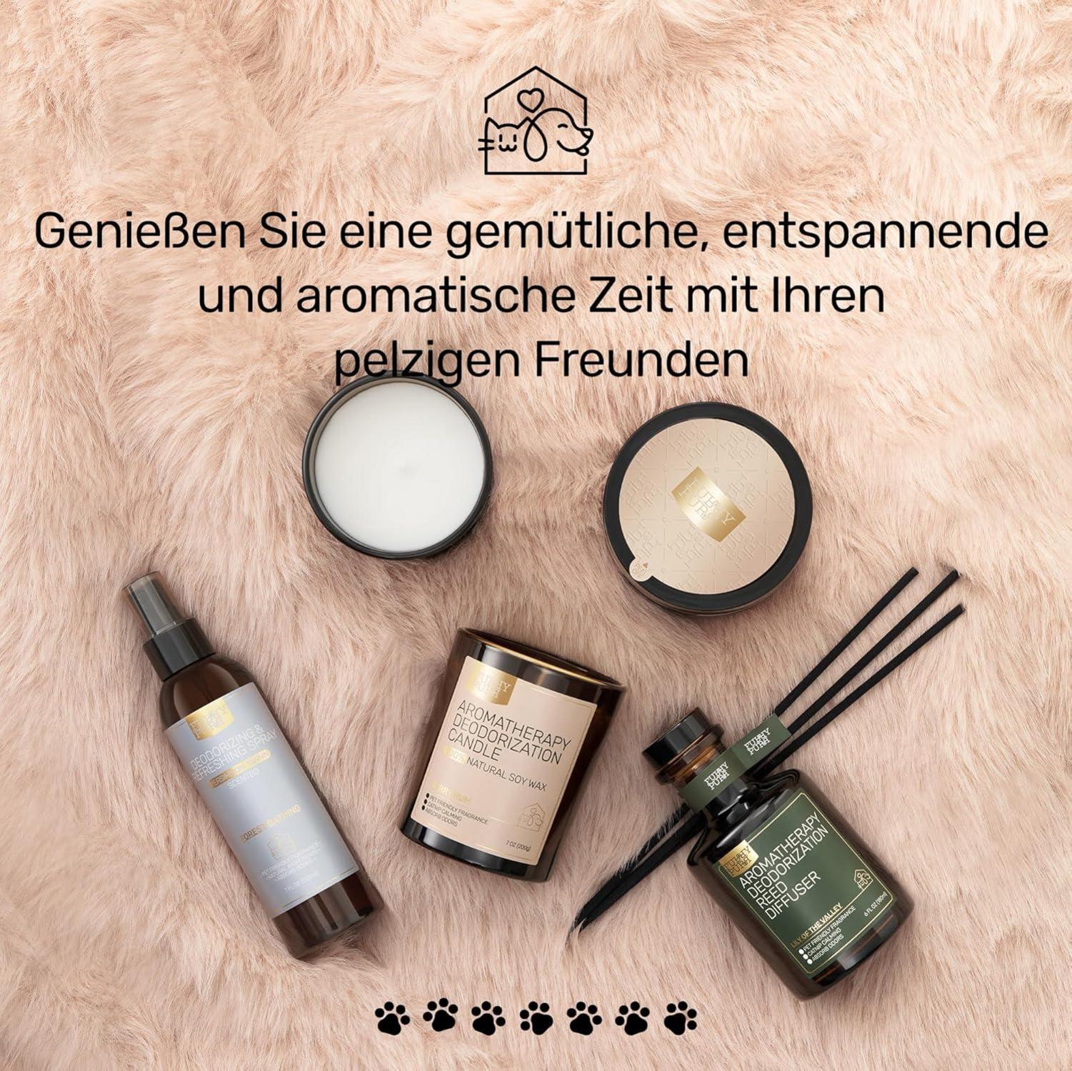 Furry Purr Duftkerze im Glas Maiglöckchen Duft Haustier Aromatherapie