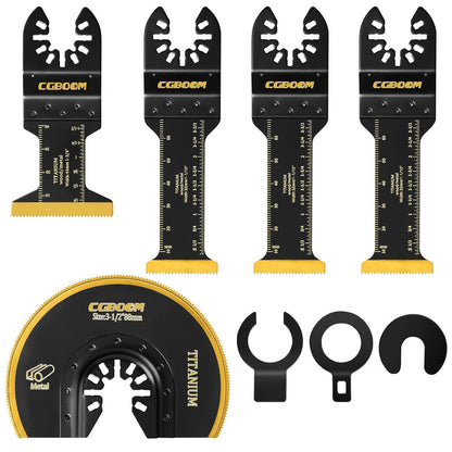 CGBOOM Oszillierende Multitool Sägeblätter 5tlg Titanium Set