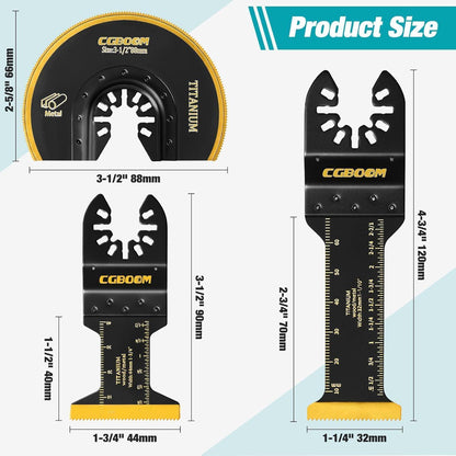 CGBOOM Oszillierende Multitool Sägeblätter 5tlg Titanium Set