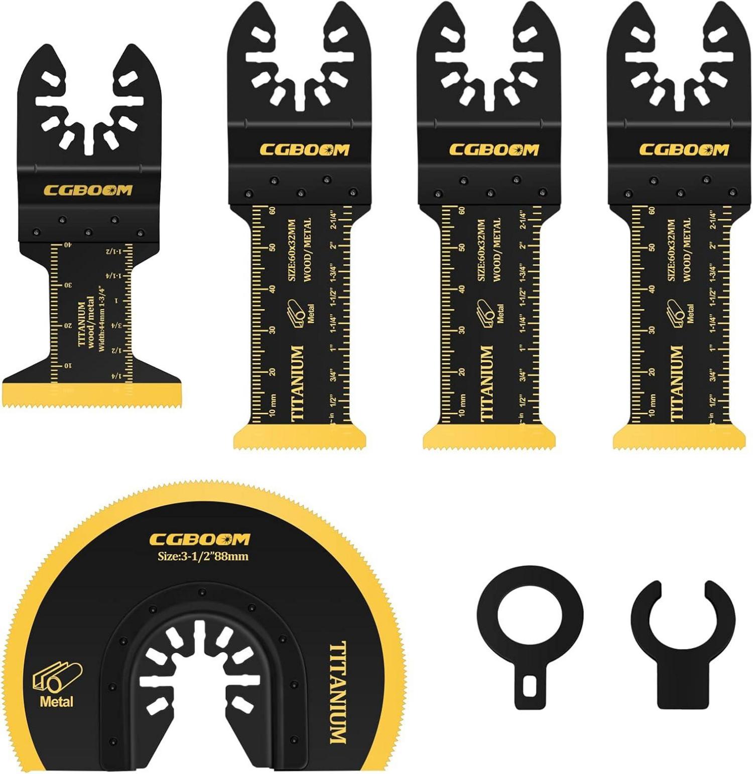 Oszillierende Multitool Sägeblätter Titanium 5tlg Tauchschneiden