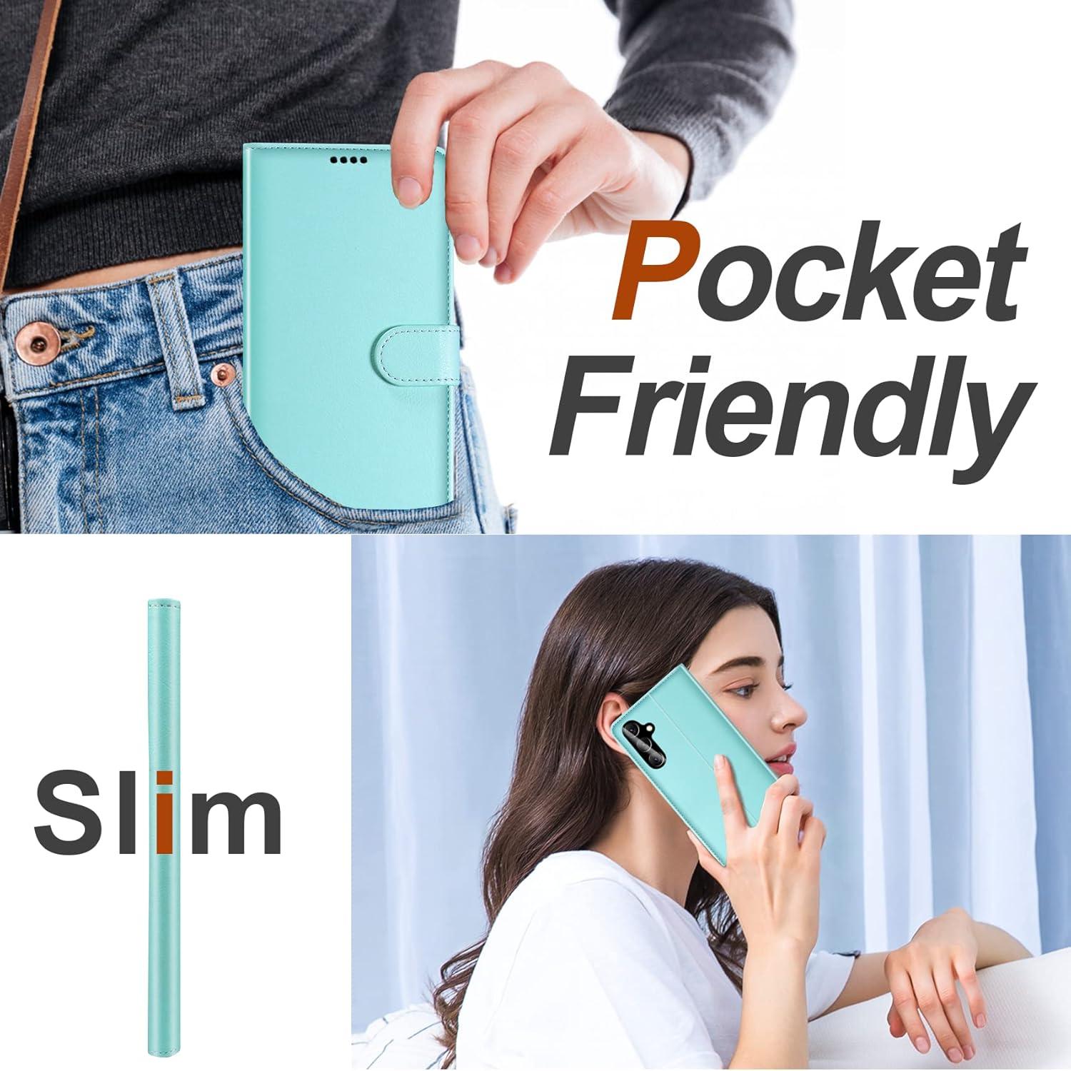 Handyhülle Samsung Galaxy A24 4G 5G RFID Schutz Flip Case + 2x