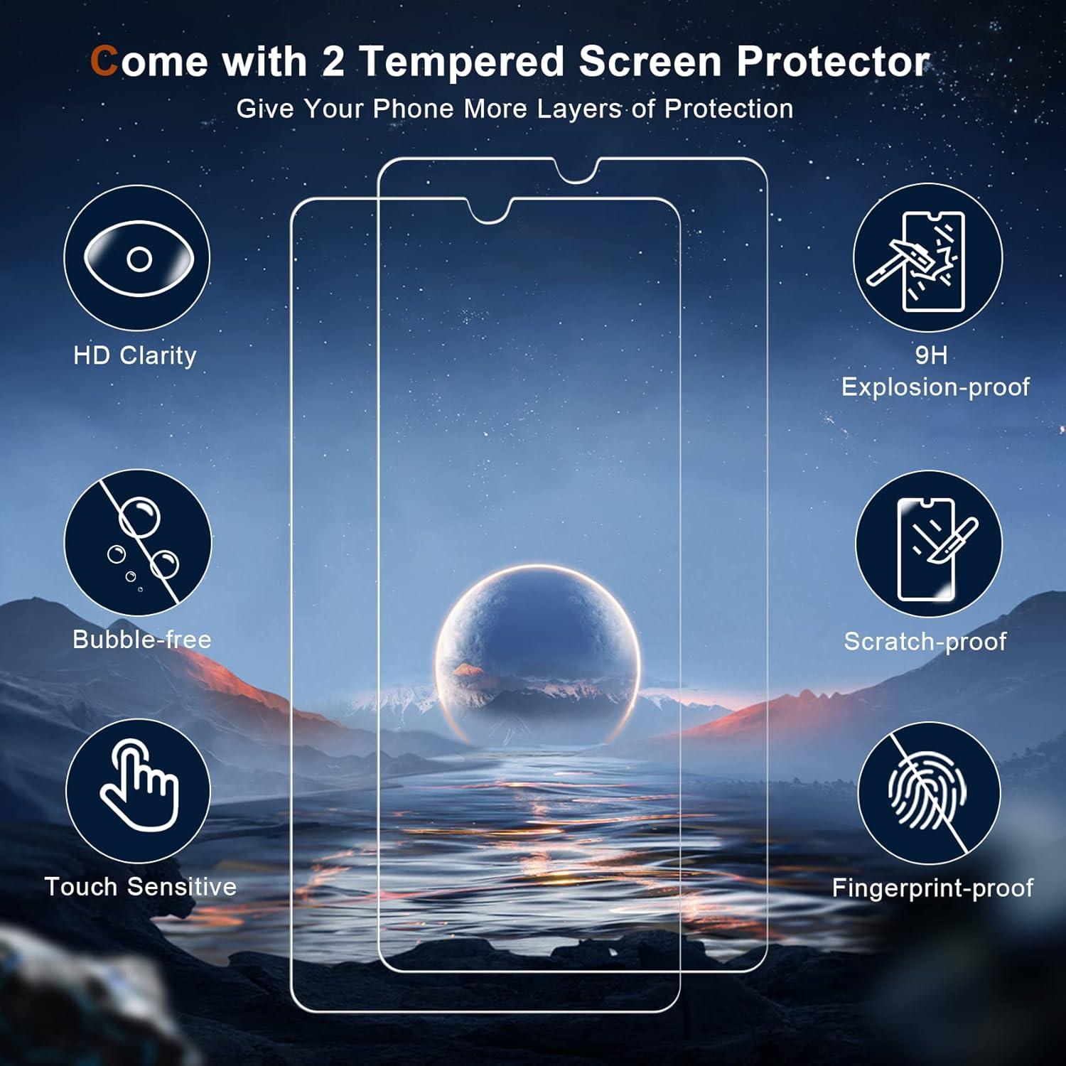Handyhülle Samsung Galaxy A24 4G 5G + 2 Panzer Glas RFID Flip Mintgrün
