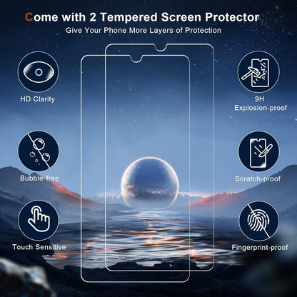 Handyhülle Samsung Galaxy A24 4G 5G + 2 Panzer Glas RFID Flip Mintgrün