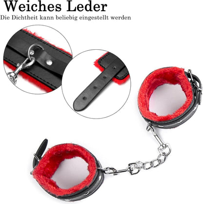 Handschellen Sex Bett Augenmaske Bondageset Fesseln Set Augenbinde