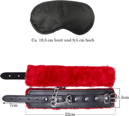 BDSM Handschellen Sex Set Augenmaske Bondage Fessel Spielzeug