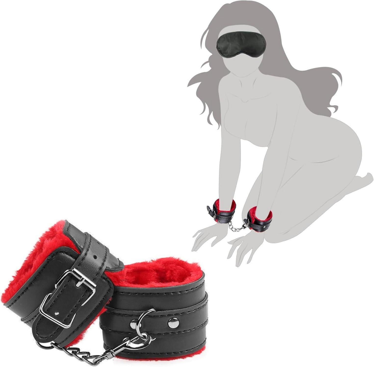 Bondage Handschellen und Augenbinde Set für intensives Sexspiel