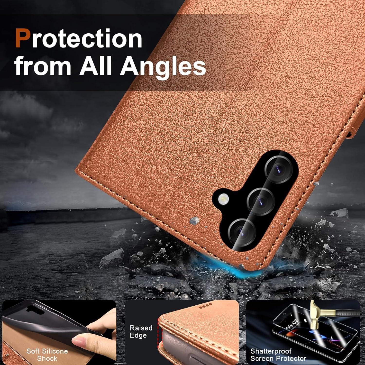 Handyhülle Samsung Galaxy A54 5G PU Schutzhülle Magnet Flip Case RFID Schutz