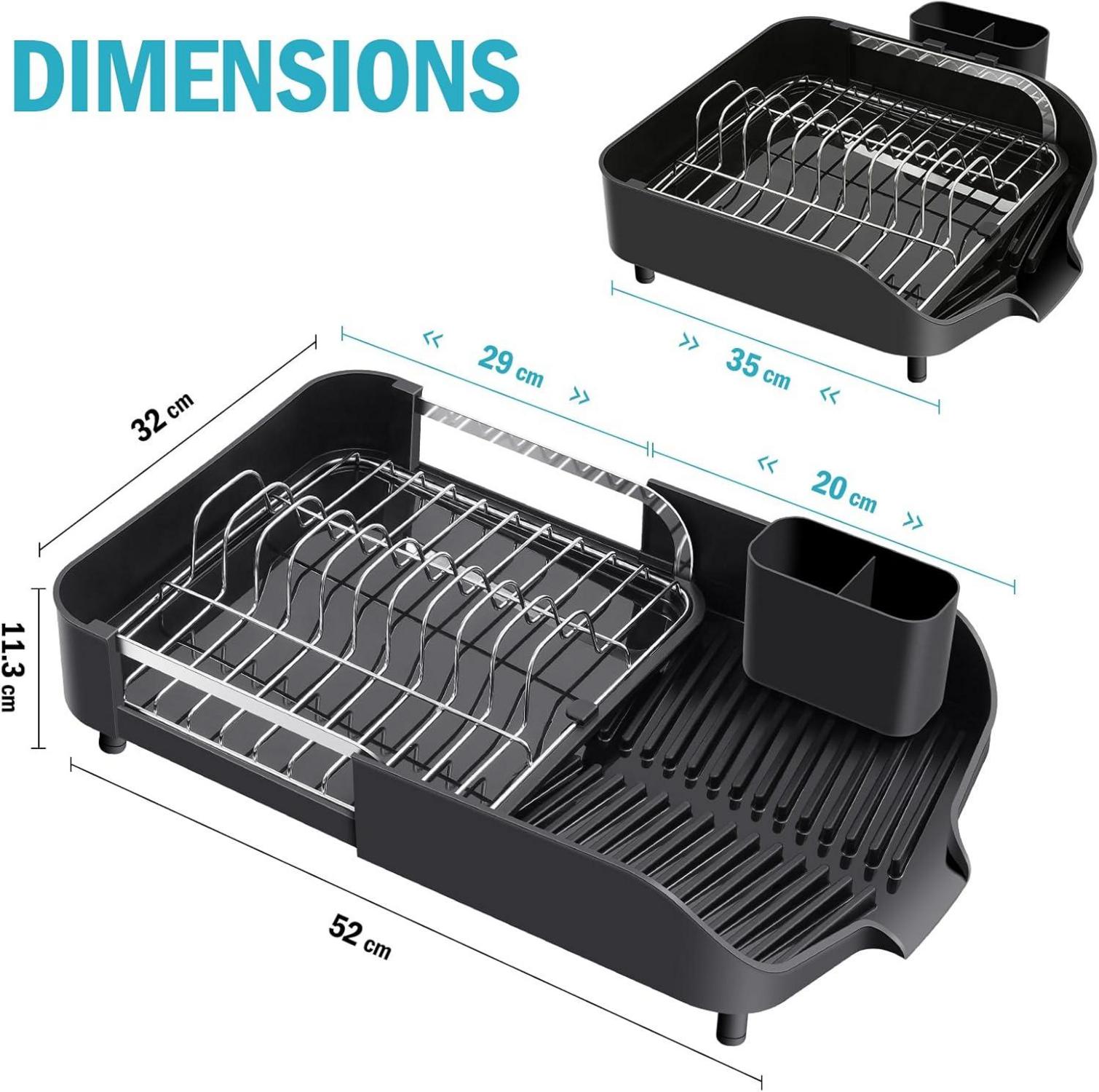 Erweiterbares Geschirrabtropfgestell verstellbarer Abtropfgitter