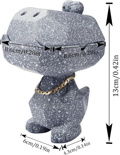 Großer winddichter Krokodil-Aschenbecher für Draußen