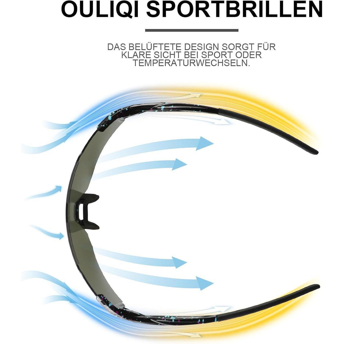 Sportbrille mit UV400 Schutz und Wechselgläsern