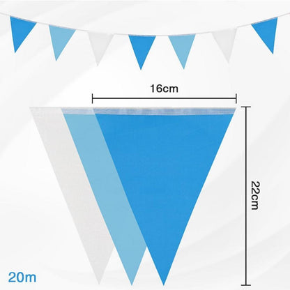 Wimpelkette 66ft Blau-weiß Wasserfest 52 Stück