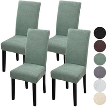 Stuhlhussen 4er Set Stretchbezüge für Esszimmerstühle Matcha Grün
