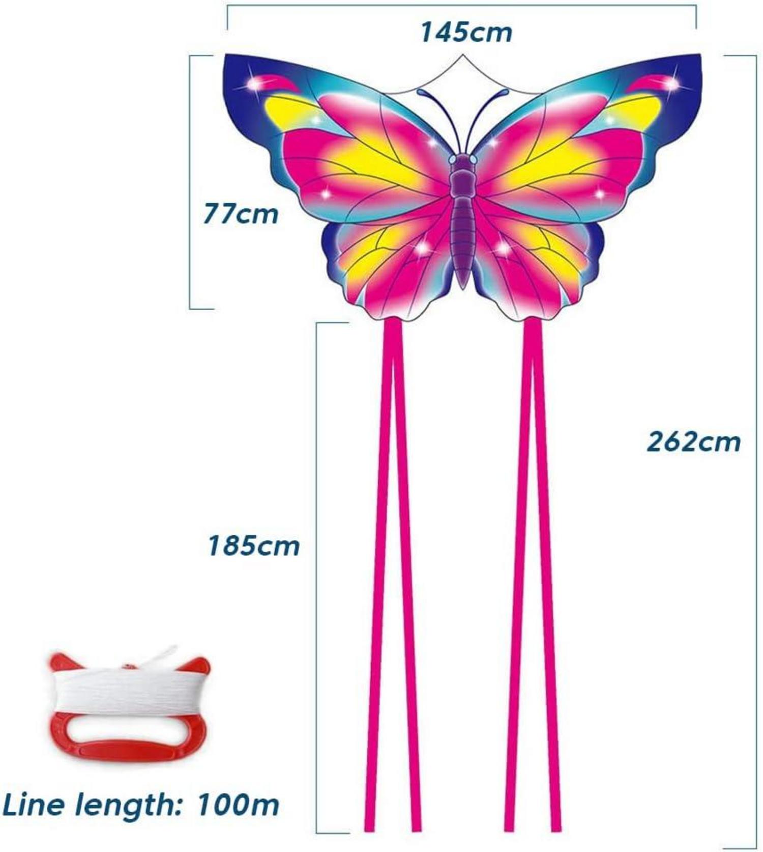 Schmetterling Drachen Kinder Erwachsene: Flugdrachen Spielzeug inkl. Zubehör