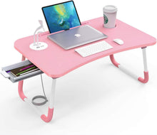 Tragbarer Laptoptisch Faltbarer Notebooktisch mit Tassenschlitz
