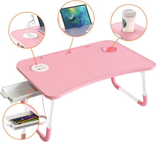 Elekin Laptoptisch rosa Tassenschlitz multifunktional
