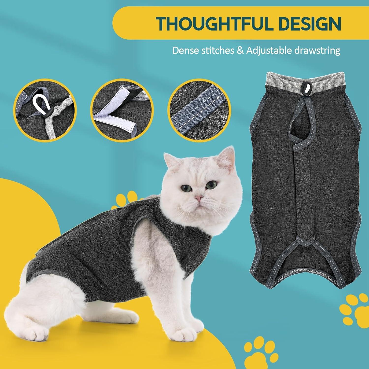Katzenbody OP Erholungsanzug Modal Recovery Kastration Spay Leckschutz Suit M