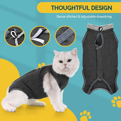 Katzenbody OP Erholungsanzug Modal Recovery Kastration Spay Leckschutz Suit M