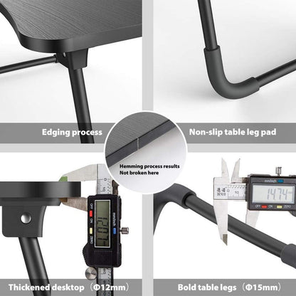 Laptoptisch Notebooktisch Betttisch Lapdesks Tassenschlitz Schwarz