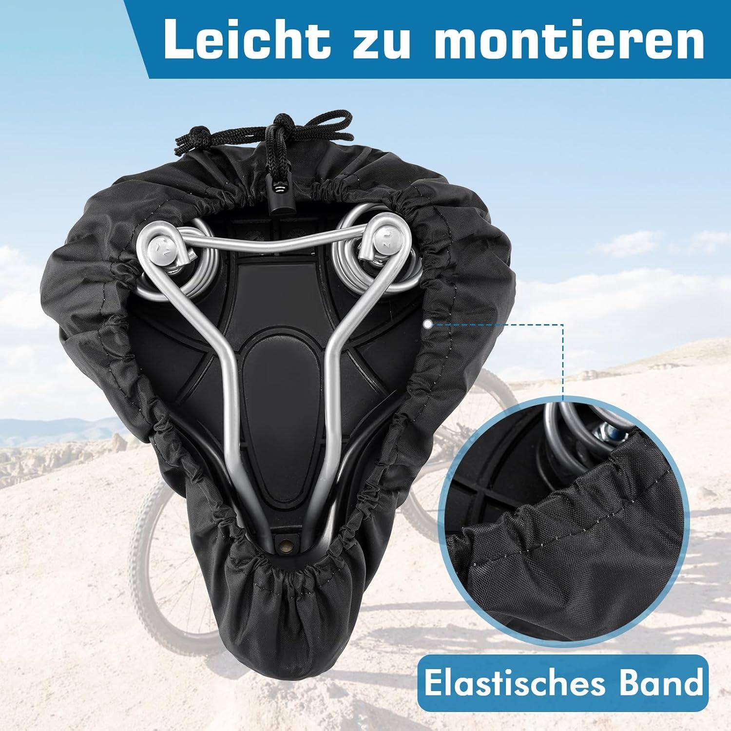 Zacro Fahrradsattelbezug wasserdicht 2er Set elastisch 26x26cm passend für
