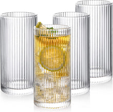 Premium Cocktailgläser Set 4er Origami-Stil 360ml Highball
