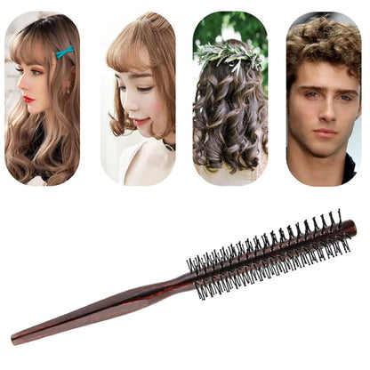 Rundbürste Haarbürste Klein für Bart und Haare 21cm Borsten