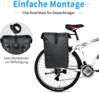 Fahrradtasche Gepäckträger 20L Wasserdicht Multifunktional