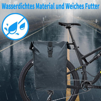 FINEW Fahrradtasche Gepäckträger 20L Wasserdicht Multifunktional_REFLEKTIEREND-Rücksitz_Mit_Tragegurt