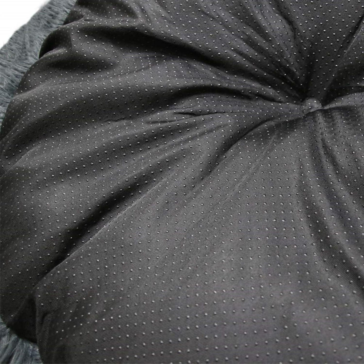 Flauschiges Hundebett Donut – Rundes Kissen 80cm Dunkelgrau