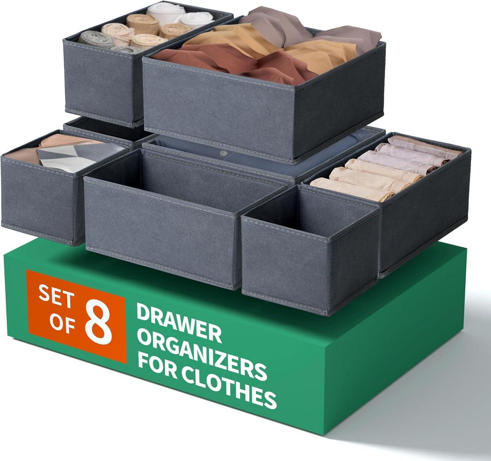 8-teiliges Set Aufbewahrungsboxen Kleiderschrank Organizer