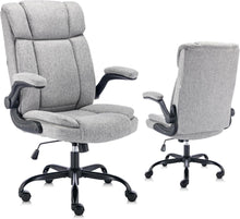 Ergonomischer Bürostuhl 150KG Belastbarkeit Stoff Grau Armlehnen