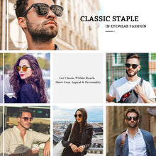 Polarisierte Horngestell Halbrahmen Sonnenbrille UV400