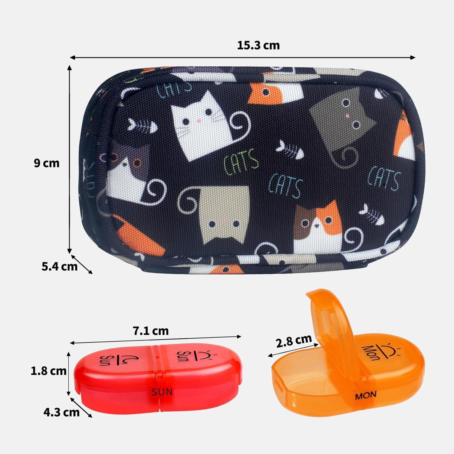 Serfeymi Tablettenbox 7 Tage Regenbogen Medikamenten