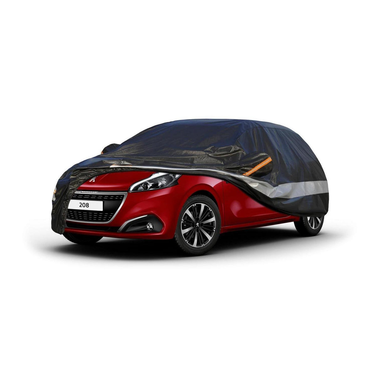 Autoabdeckung wasserdicht für Peugeot 208 (2005-2023) Schwarz
