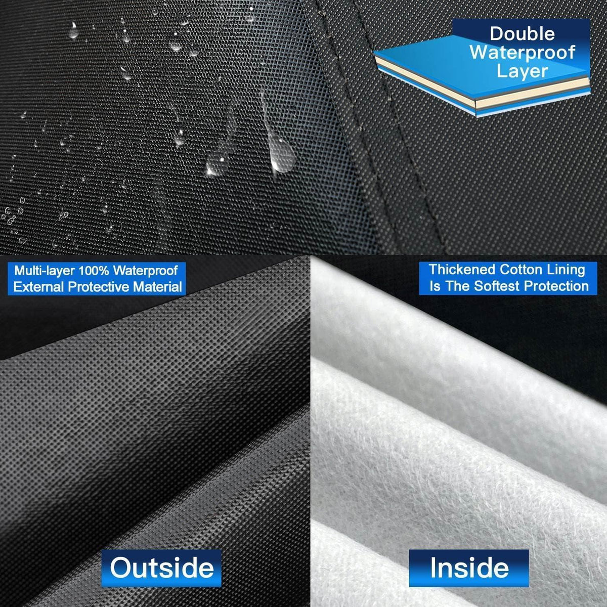 Autoabdeckung wasserdicht für Volkswagen UP (2011-2023) Schwarz