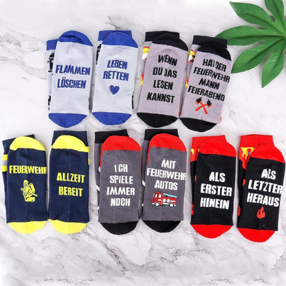 Herrensocken Feuerwehr Motiv 43-46 – 5er Pack Geschenkidee