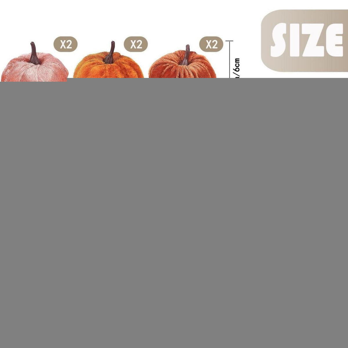 12 Künstliche Kürbisse Herbst Deko Set - 3 Größen & Farben