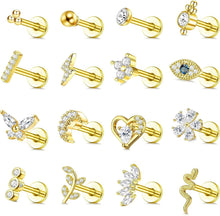 16 Stück Helix Tragus Piercing Knorpel Ohrringe Chirurgenstahl