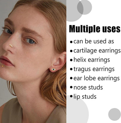 16 Stück Helix Tragus Piercing Knorpel Ohrringe Chirurgenstahl