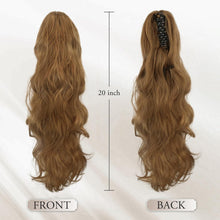 Wellige Locken Pferdeschwanz Haarverlängerung 50 cm Clip in