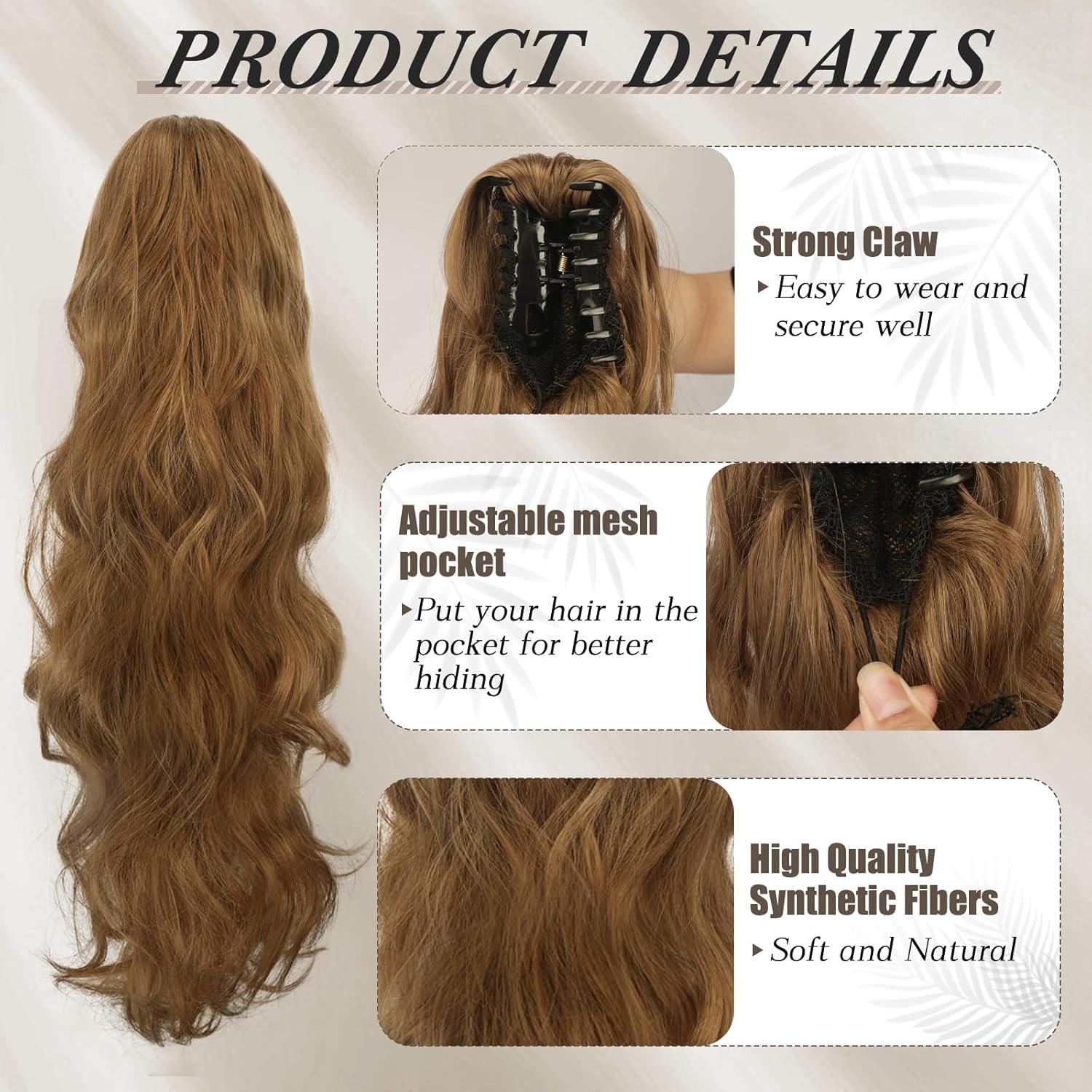 Lockige Clip-In Pferdeschwanz Haarverlängerung 50 cm Naturhaarähnliche