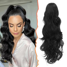 Lockige Pferdeschwanz Haarverlängerung mit Krallenclip 50 cm