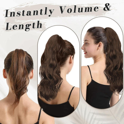 Lockiger Pferdeschwanz 50cm lang Synthetische Haarverlängerung
