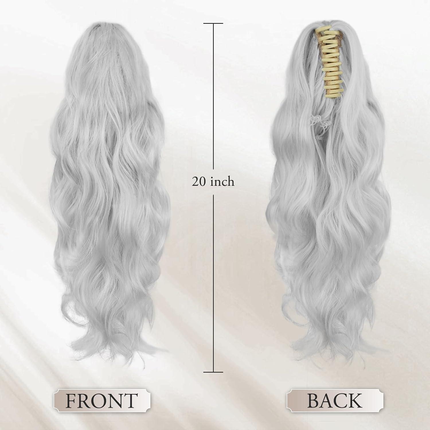 Lockige Haarverlängerung 50 cm, Pferdeschwanz Clip-in für